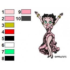 Betty Boop Embroidery Design 50